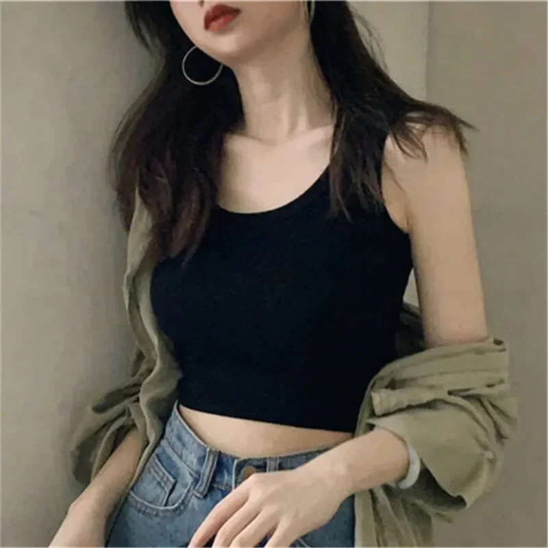 Sexy Sleeveless Knitted Crop Top