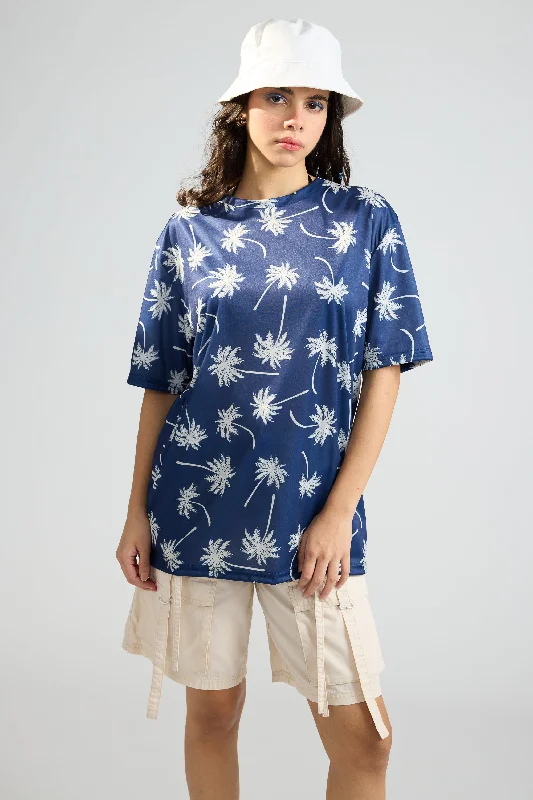 Printed Women's T-Shirt- Coconut Trees