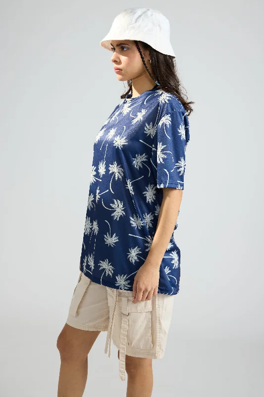 Printed Women's T-Shirt- Coconut Trees