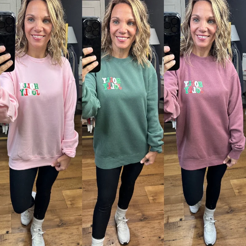 Holly Jolly Era Crewneck Sweatshirt - Multiple Options