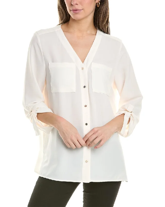 Jones New York Collarless Tunic