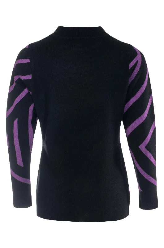 Touch of Wool Jumper | BLACK/VIOLET | 6314ZZ