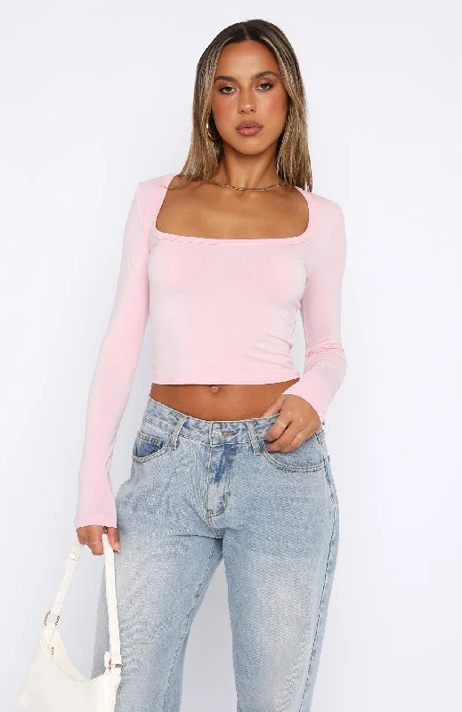 Latest Update Long Sleeve Top Baby Pink