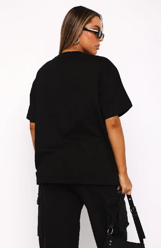 Love Burst Oversized Tee Black