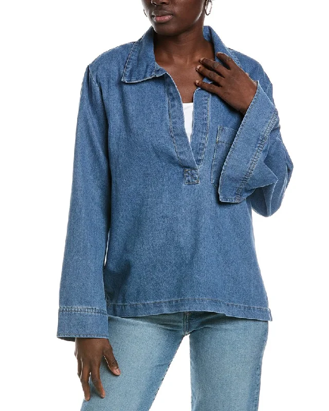 Lyra & Co. Denim Tunic Shirt