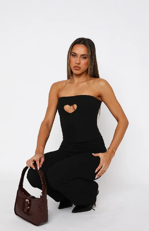 Never Love Again Strapless Bustier Black