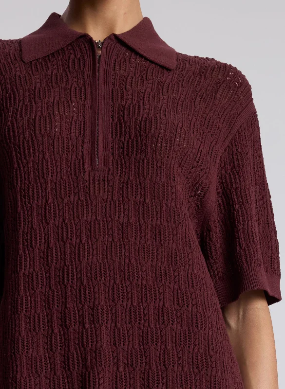 Reed Pointelle Knit Top