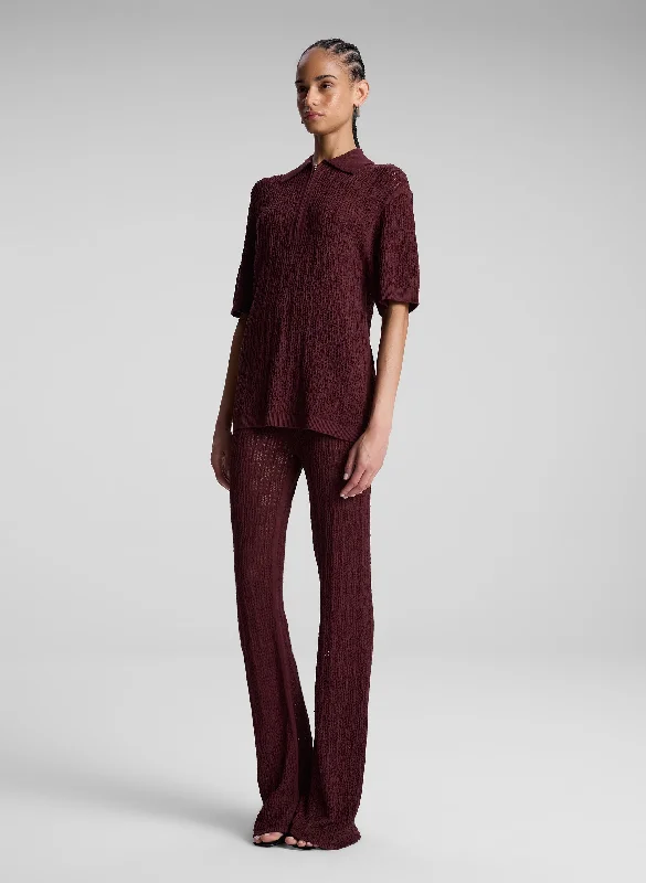 Reed Pointelle Knit Top