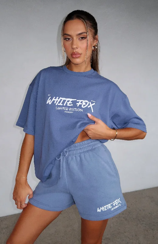 Step Back Oversized Tee Ocean