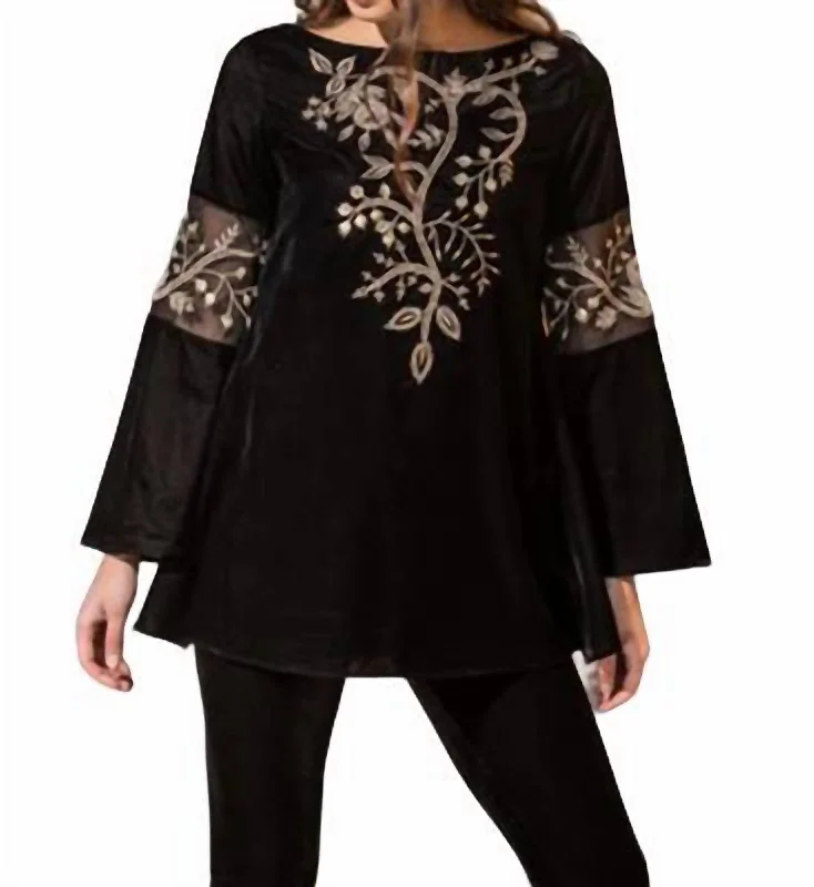 Tree Of Life Tunic In Black