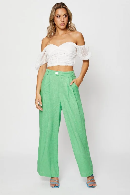 White Crop Top Short Sleeve Off Shoulder