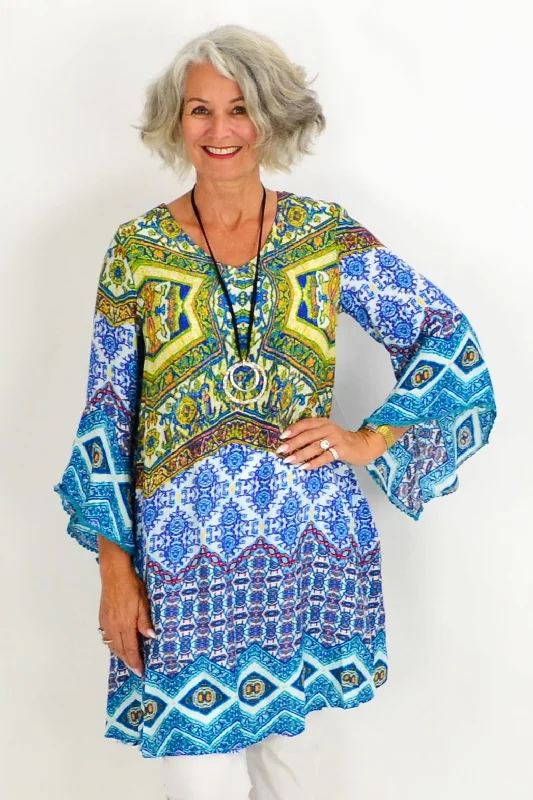 Barbaras Blue Tunic Top