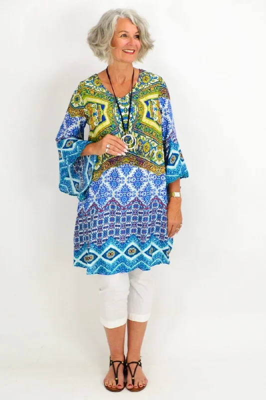 Barbaras Blue Tunic Top