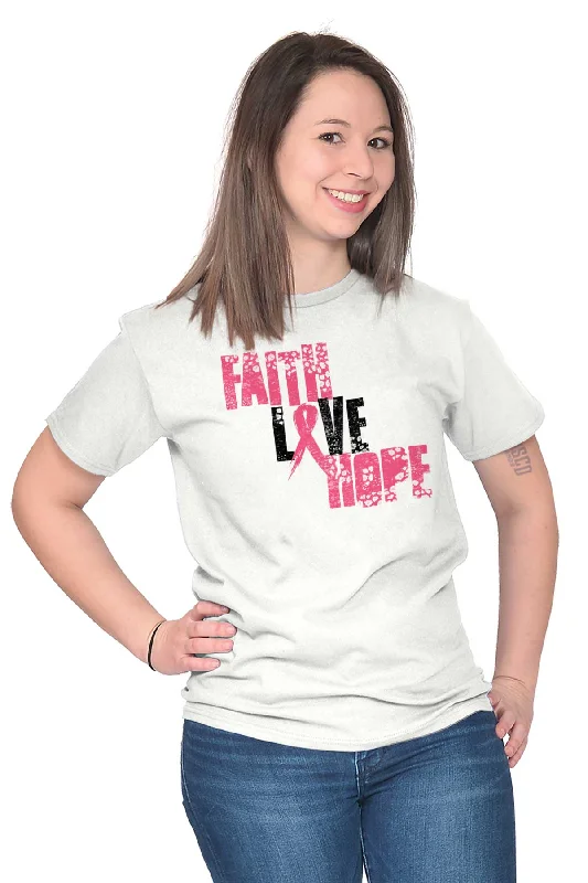 Pink Faith Love Hope T Shirt