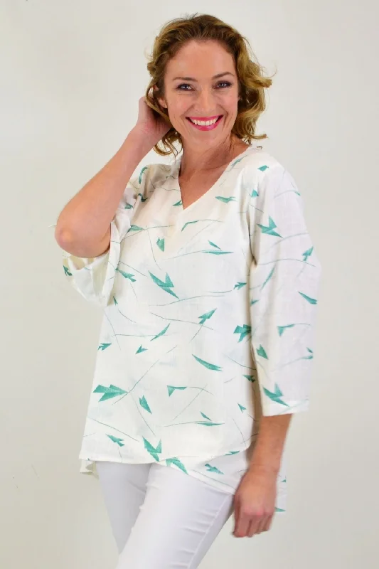 Fly Away Linen Cotton Tunic Top