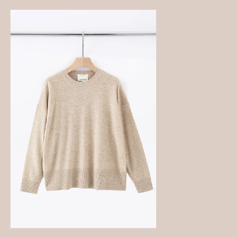 Oversized Crew Sweater - Milk Toffee