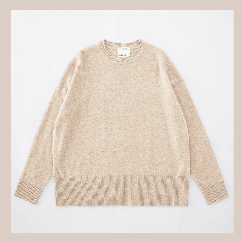 Oversized Crew Sweater - Milk Toffee