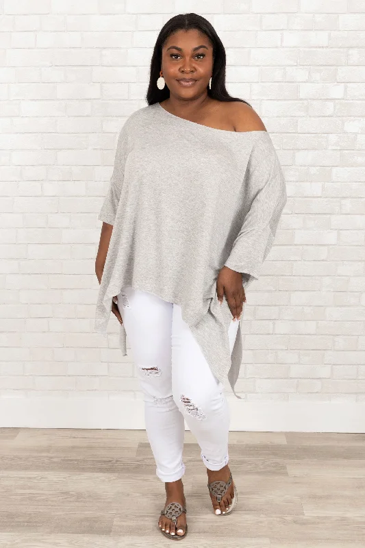 The Best Of Me Top, Heather Grey