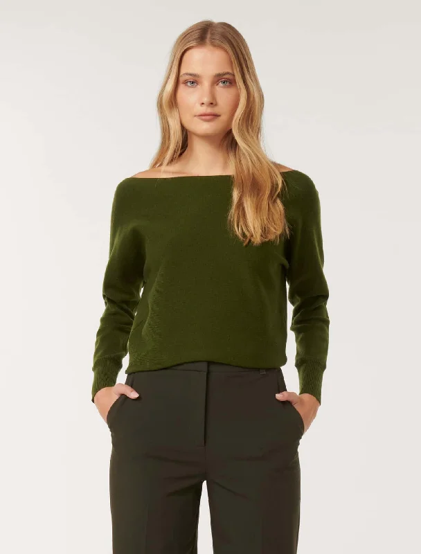 Tilda Tipped Shoulder Knit Jumper