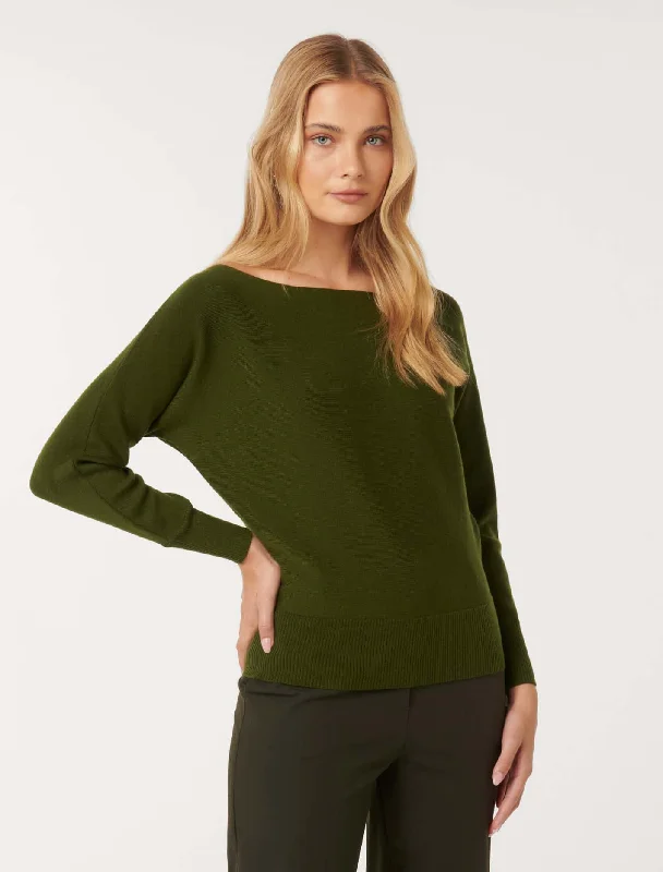 Tilda Tipped Shoulder Knit Jumper