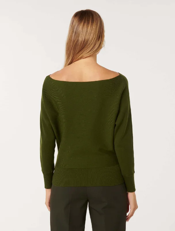 Tilda Tipped Shoulder Knit Jumper