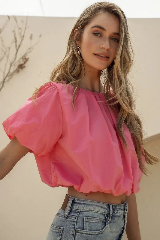 Tori Crop Top in Pink - FINAL SALE