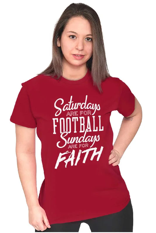 Weekend Football & Faith Ladies T Shirt