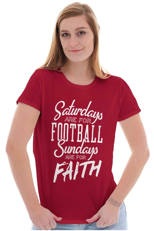 Weekend Football & Faith Ladies T Shirt