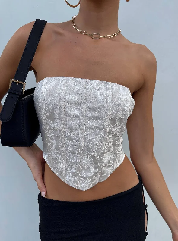 Armona Strapless Top Cream