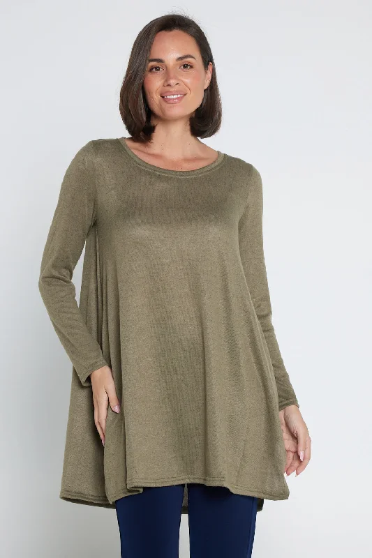 Barb Knit Top - Khaki