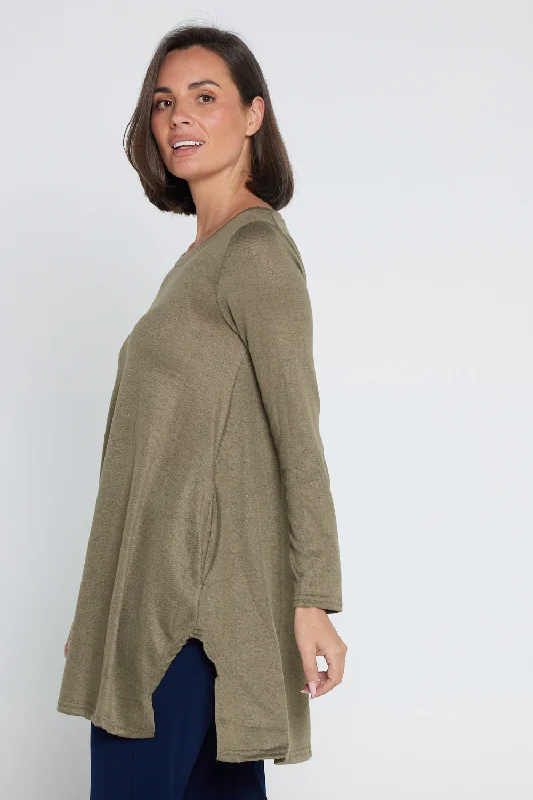 Barb Knit Top - Khaki