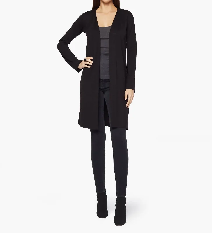 D.c. Ponte Cardigan In Black Ponte