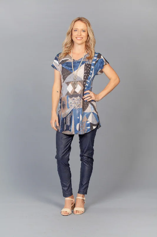 Diesel Print Jersey Knit Tunic Top