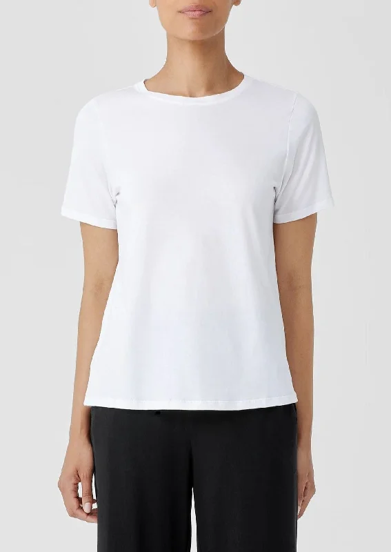 Eileen Fisher - Organic Pima Cotton Jersey Round Neck Tee