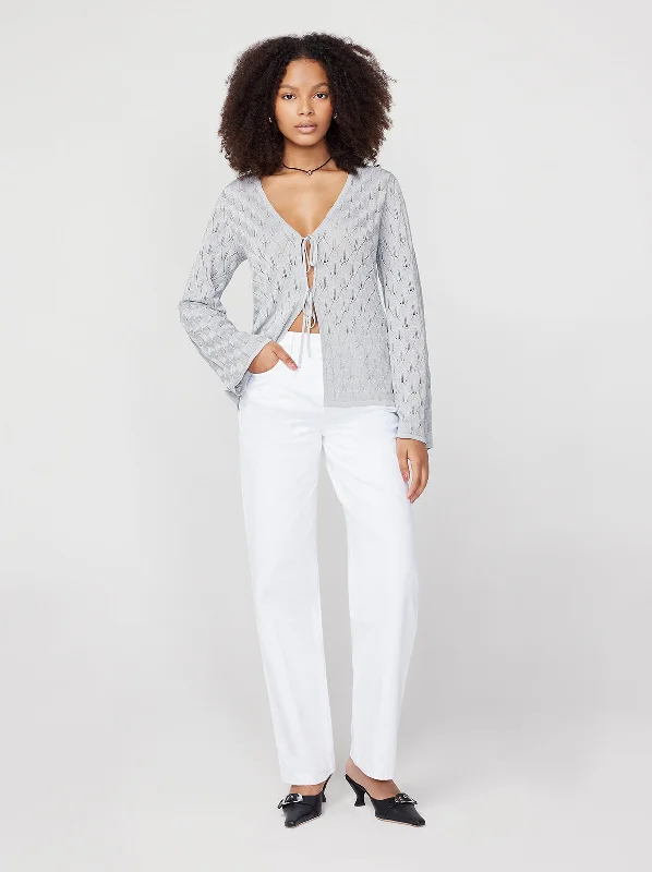 Elsie Silver Lurex Knit Cardigan