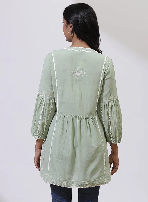 Green Alora Collection Embroidered Tunic