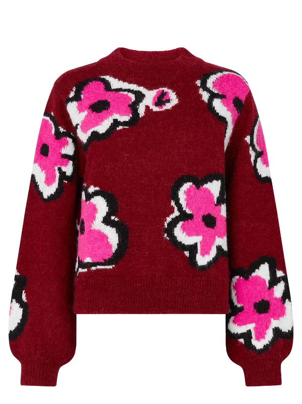 Joelle Ruby Floral Sweater