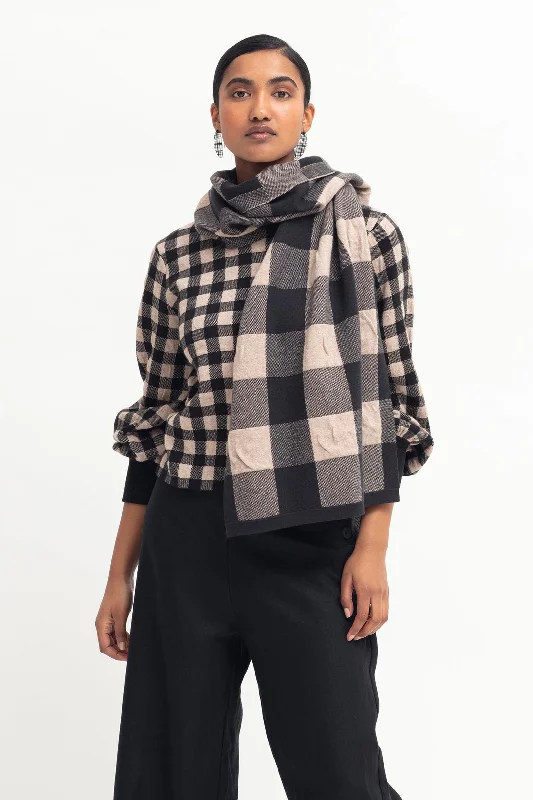 BLACK CAMEL GINGHAM / ONE