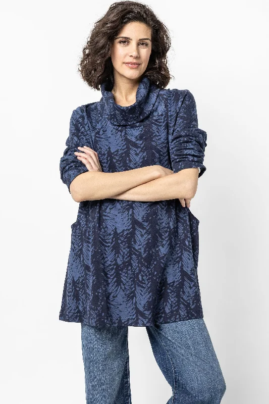 Komil Clothing Fern Print Cowl Tunic