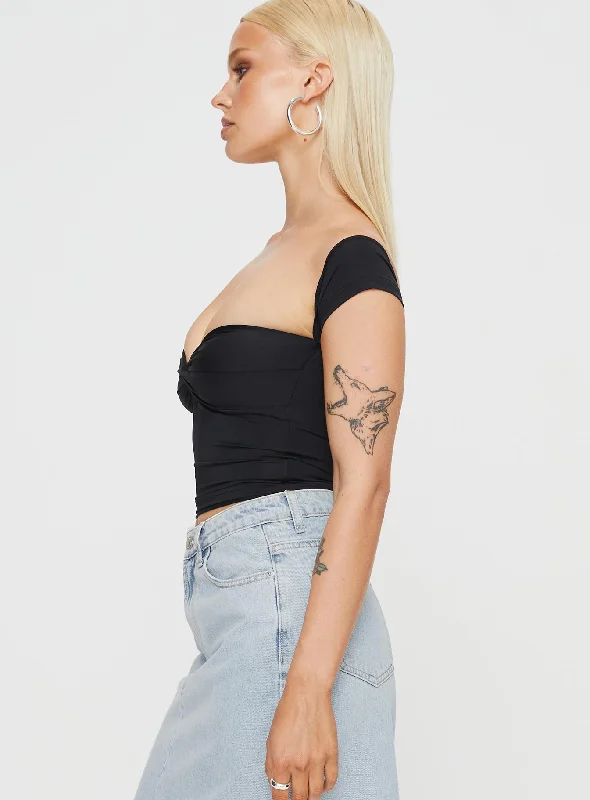 Larisha Off The Shoulder Top Black