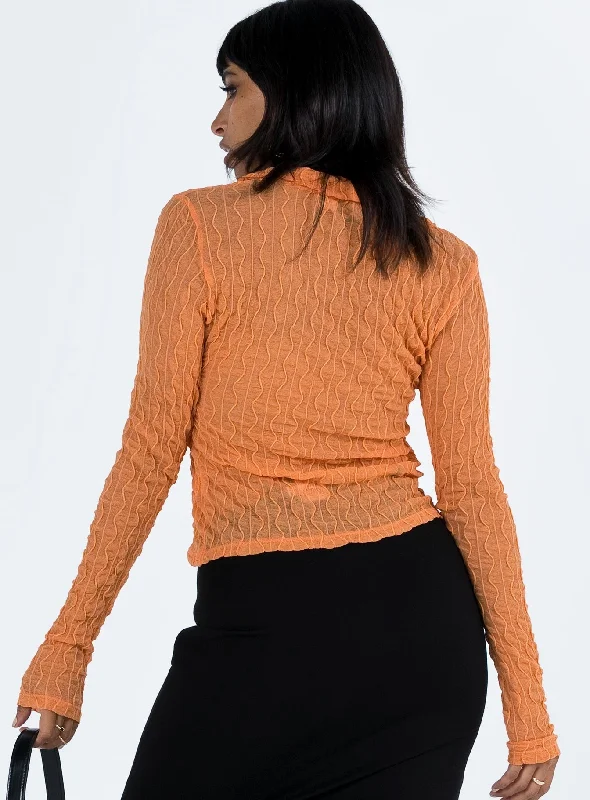 Marcos Long Sleeve Top Orange