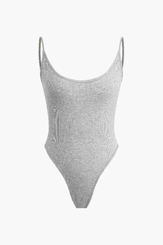 Basic Solid Cut Out Bodysuit