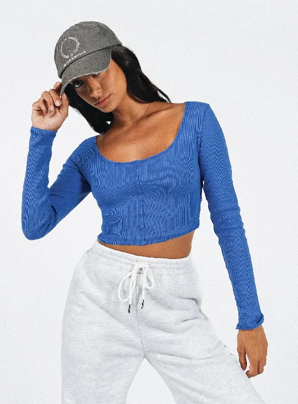 Martye Long Sleeve Top Blue