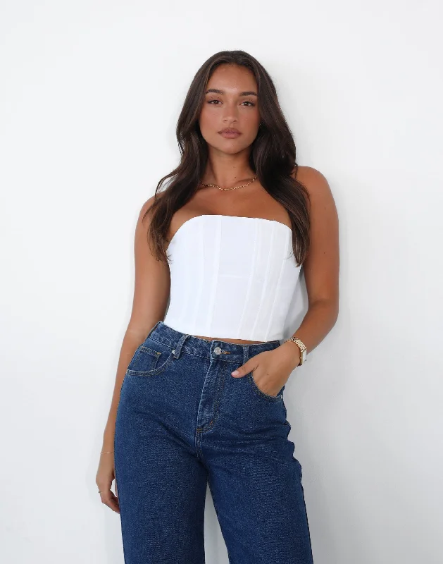 Own The Moment Corset Top (White)