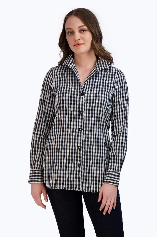 Black/White Crinkle Gingham / 10