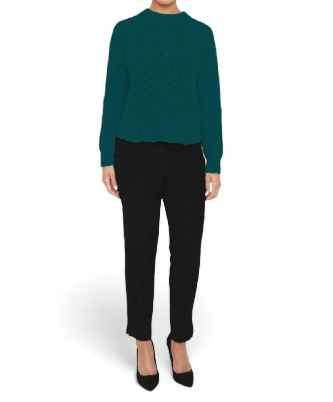 Salma Wool Cashmere Blend Pullover In Verde