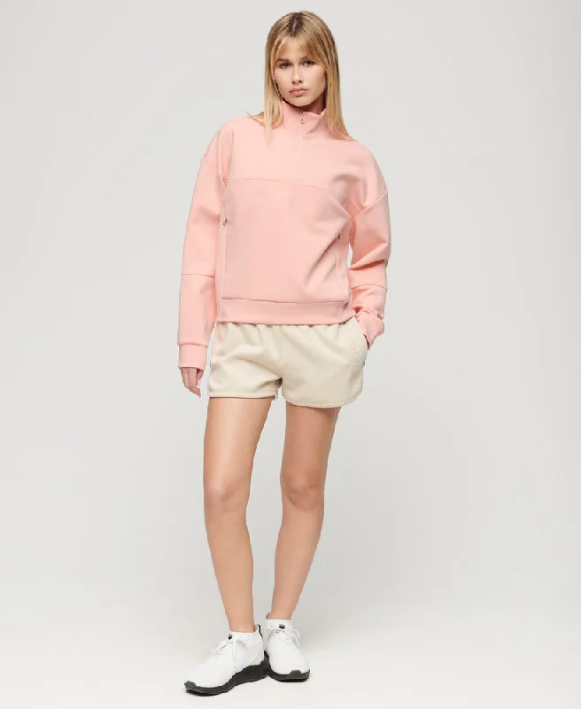 Sport Tech Relaxed Half Zip | Peach Pearl Pink