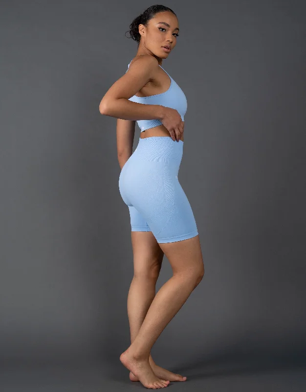 Premium Seamless Racer Crop V5.1 - Baby Blue