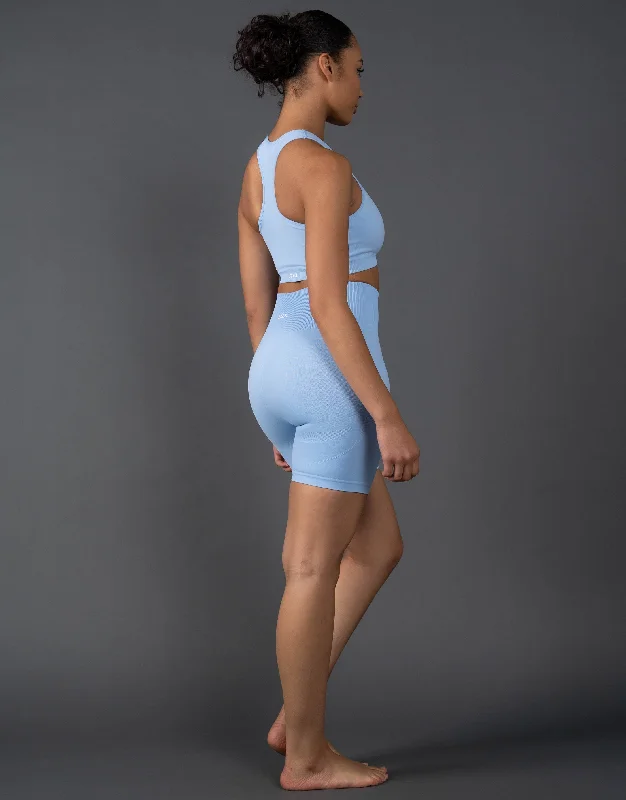 Premium Seamless Racer Crop V5.1 - Baby Blue