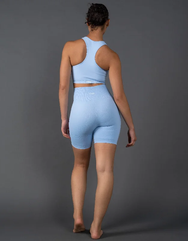 Premium Seamless Racer Crop V5.1 - Baby Blue